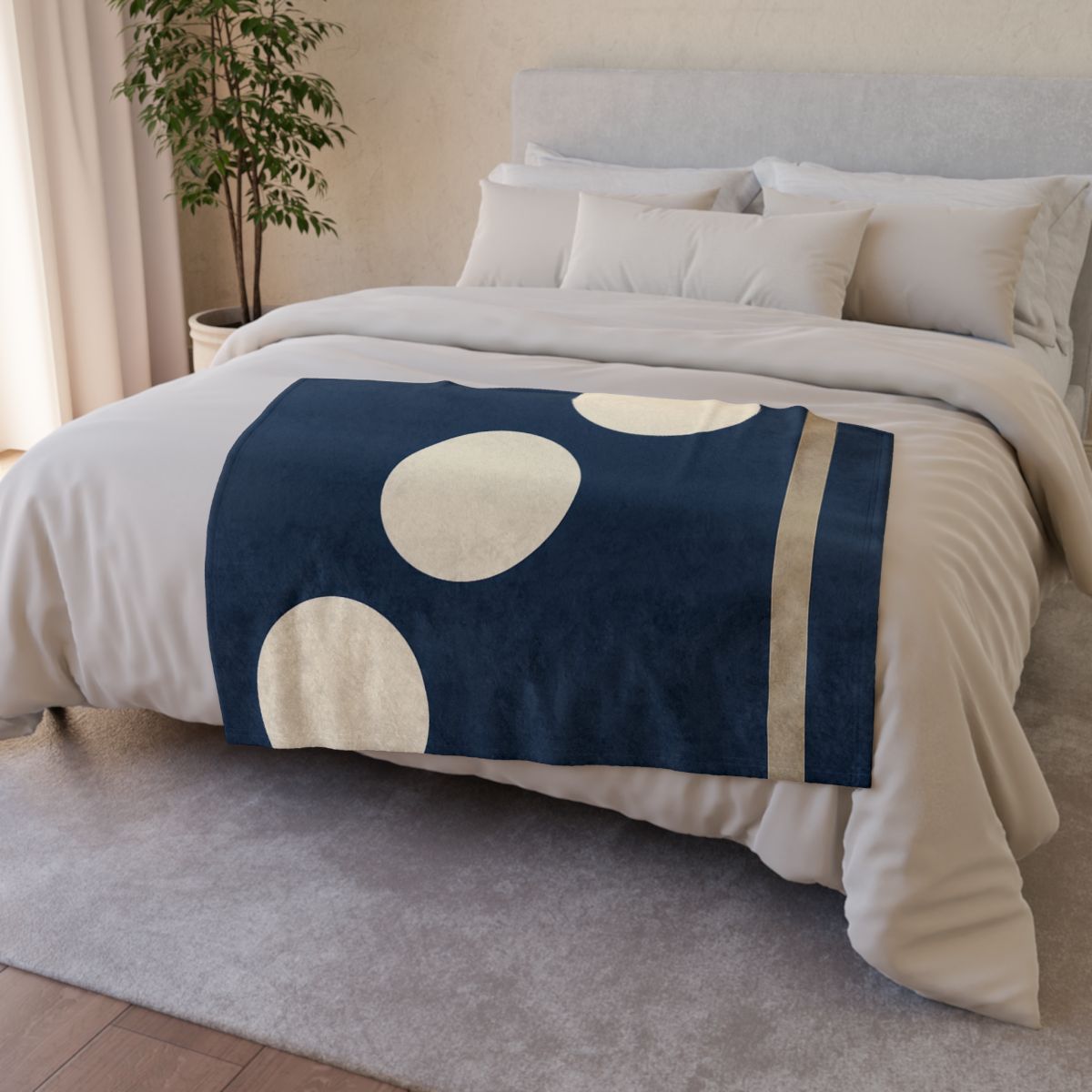 Staggered Trio With Vertical Bar stylish throw blankets