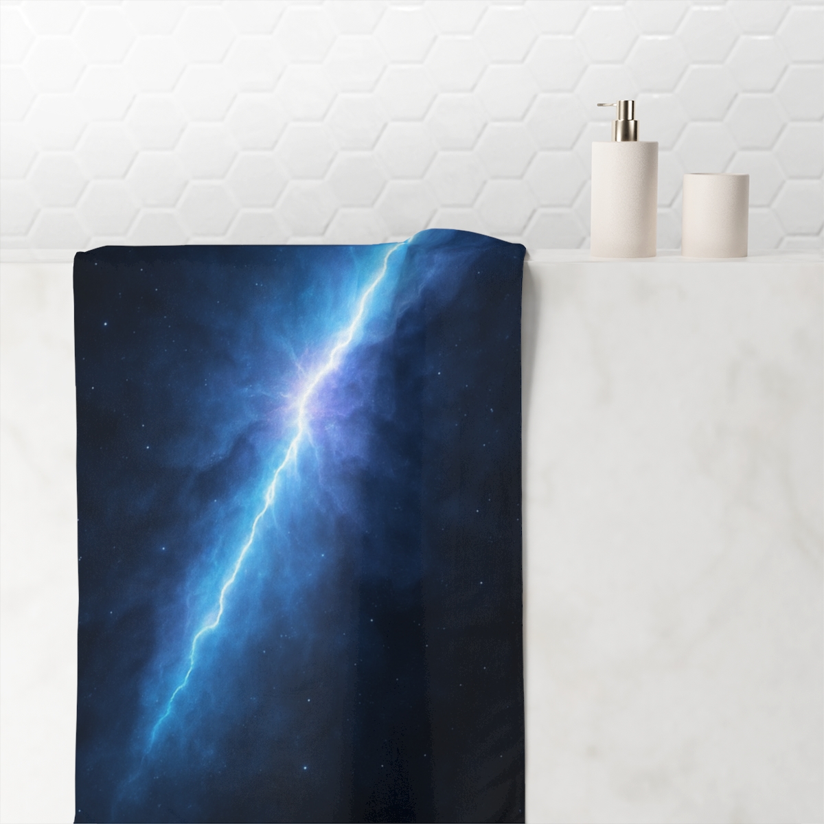 Luminous Horizon Rift decorative home towels