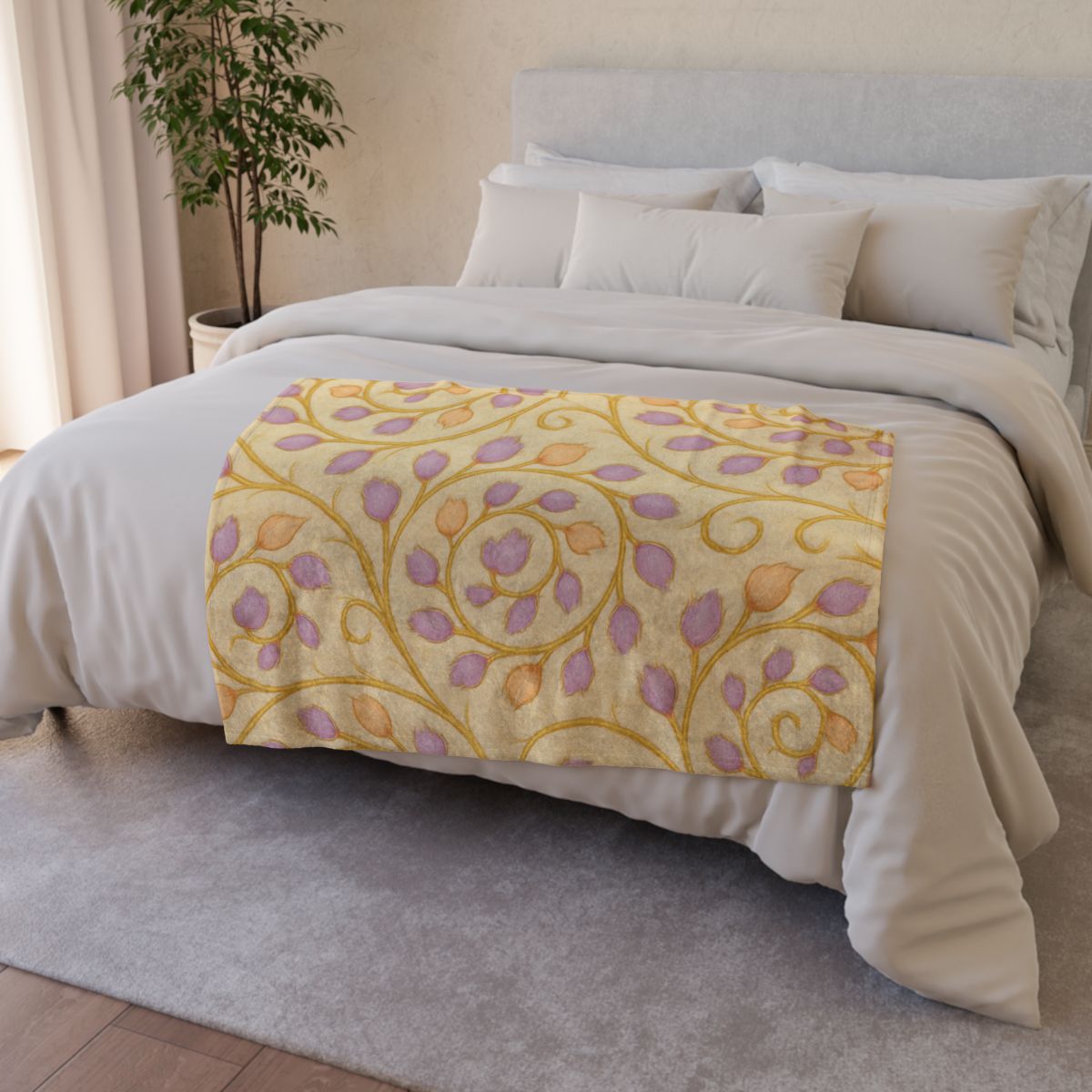 Bud Spiral Tapestry designer printed blankets