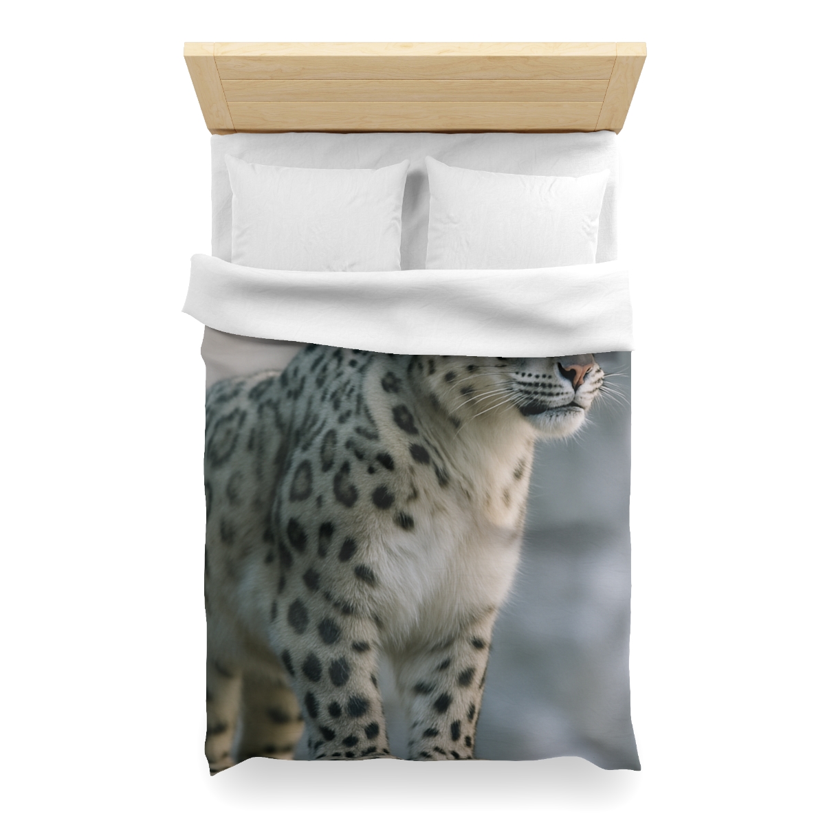 Cliff Phantom Snow Leopard soft comforter duvets