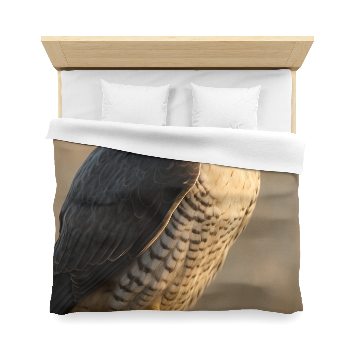Silver Dusk Peregrine Falcon unique patterned duvets