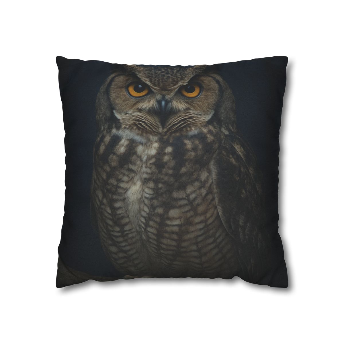 Silent Drift Great Horned Owl personalized pillow covers