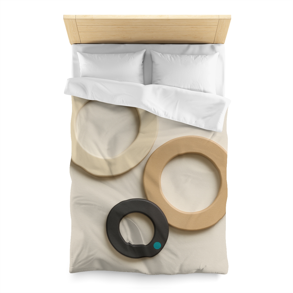 Three Balanced Rings personalized bedding duvets