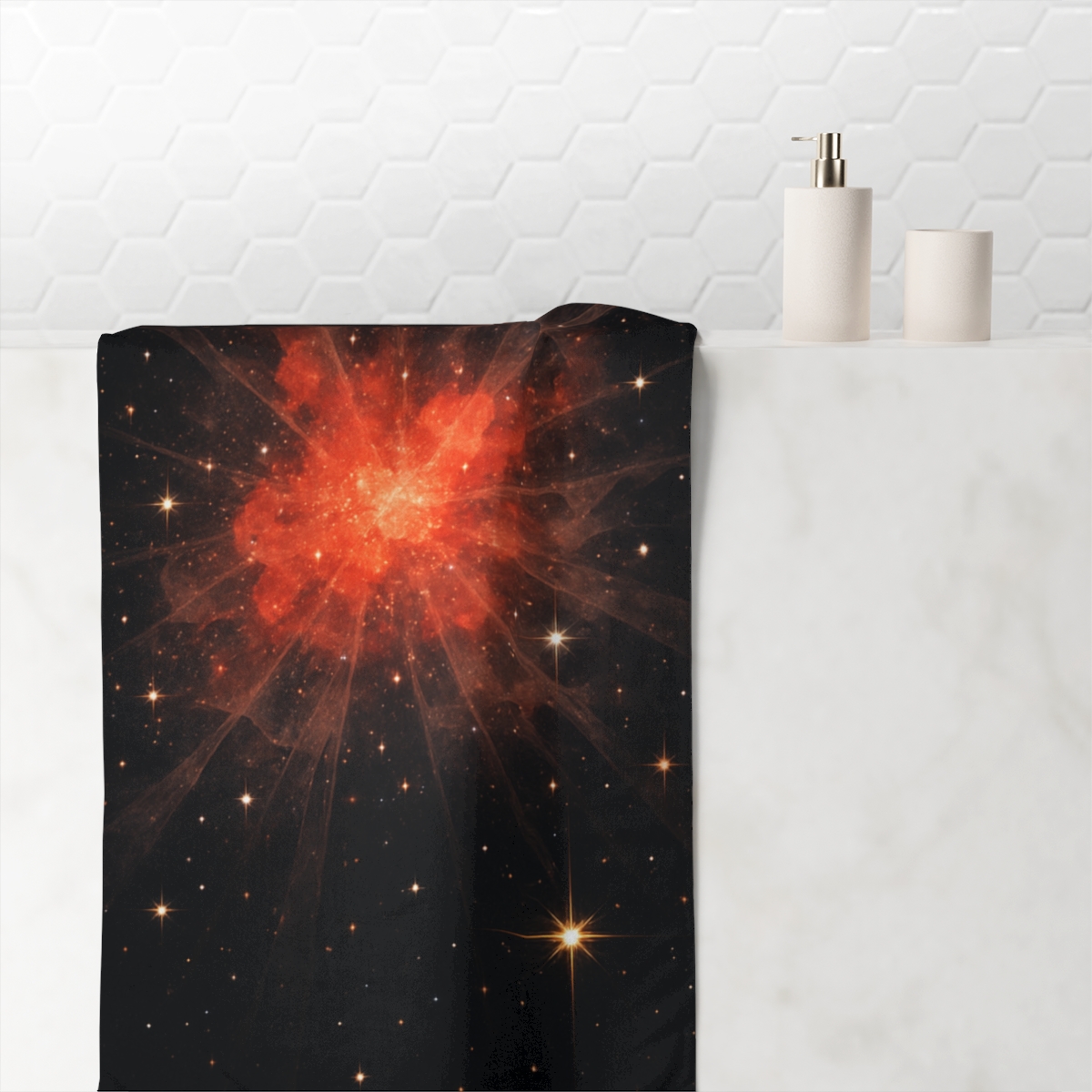 Starburst Radiant Mosaic soft cotton towels