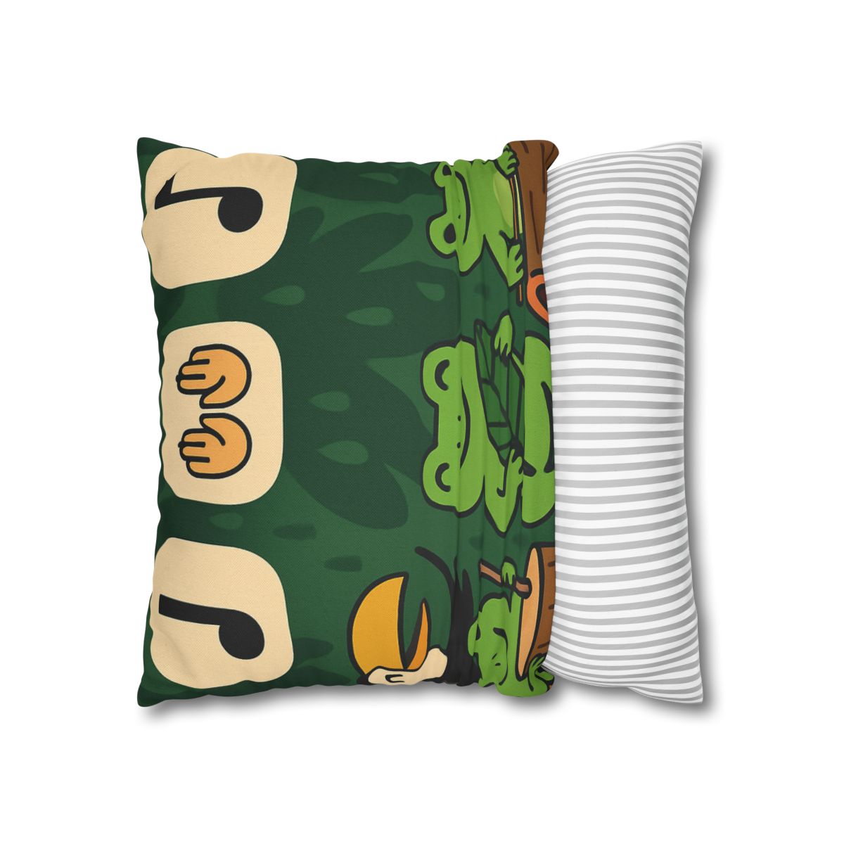 Jungle Rain Rhythm With The Frog Band comfortable bedding pillow covers