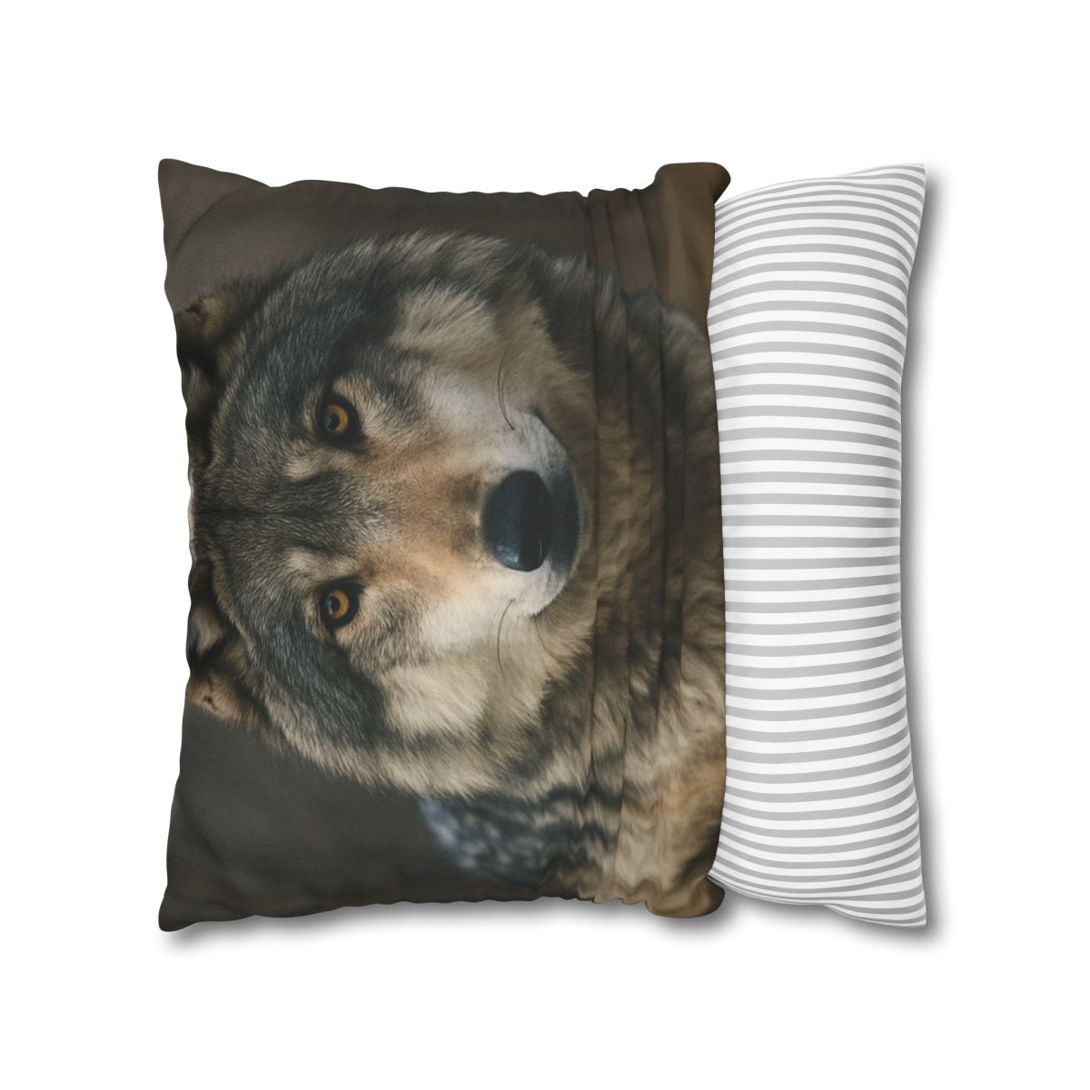 Ember Gaze Gray Wolf trendy patterned pillow cases