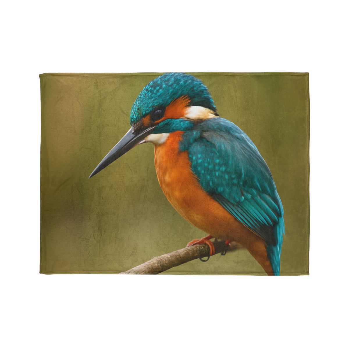 Azure Flash Kingfisher soft fleece blankets