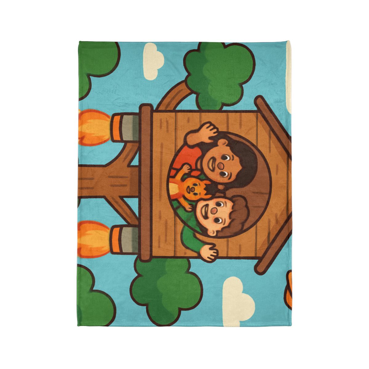 Rocket Powered Treehouse Forest unique gift blanketscustom blankets