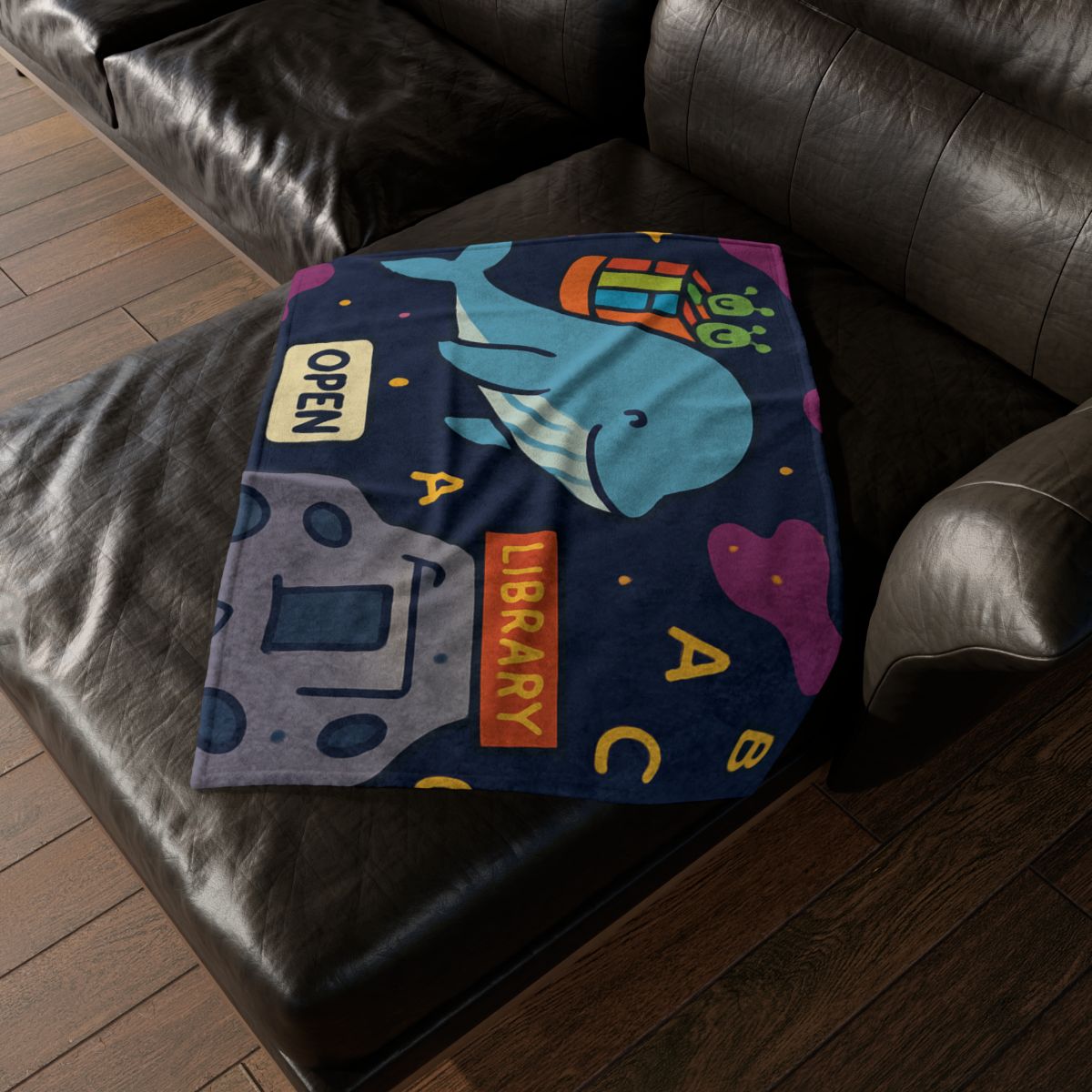 Nebula Library Whale decorative home blankets