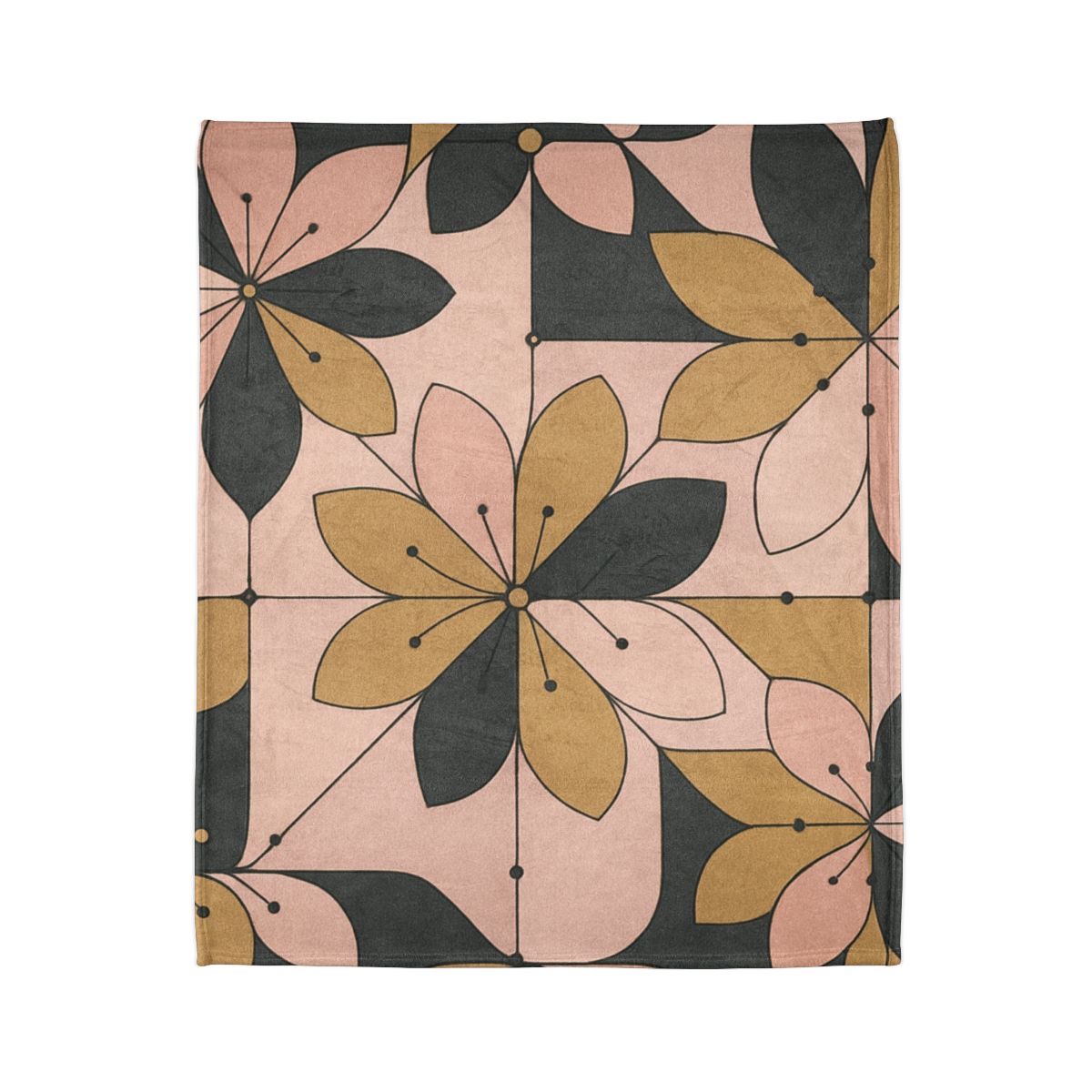 Petal Circuit Mosaic personalized cozy blankets