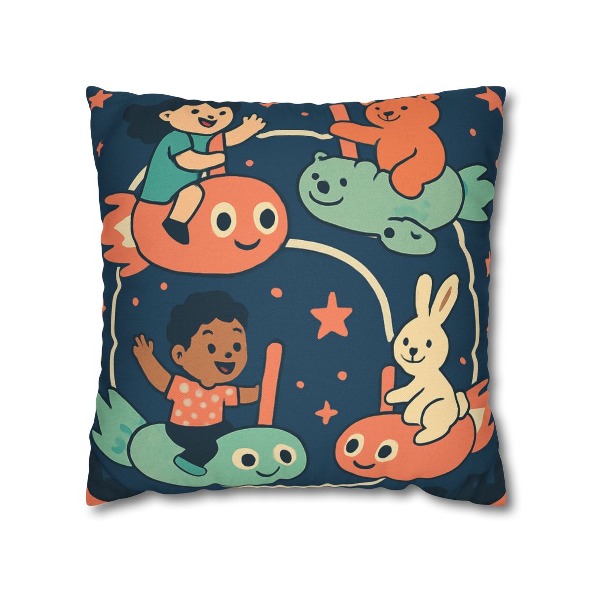 Comet Carousel Park designer print pillow cases