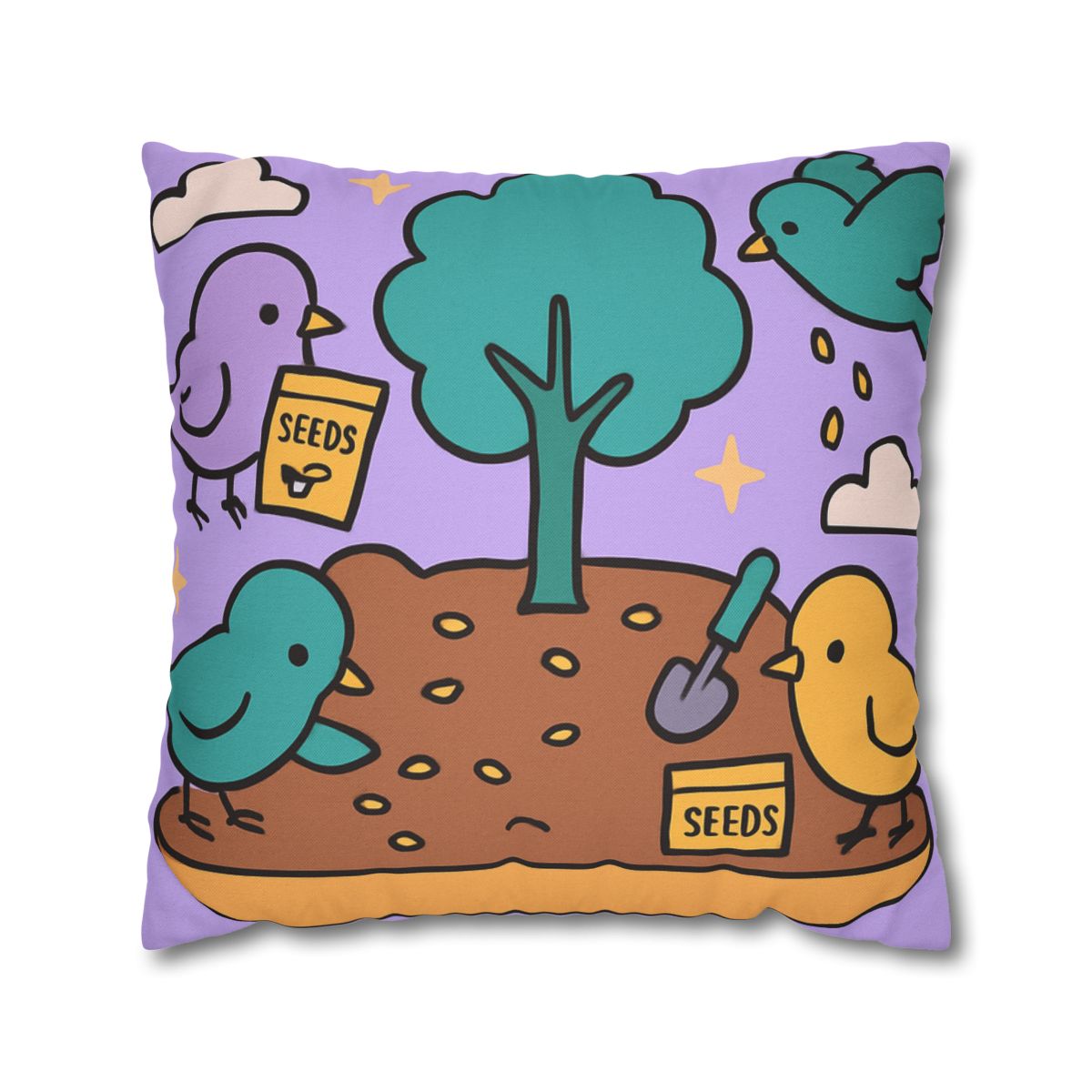 Galaxy Garden Aviary designer print pillow cases