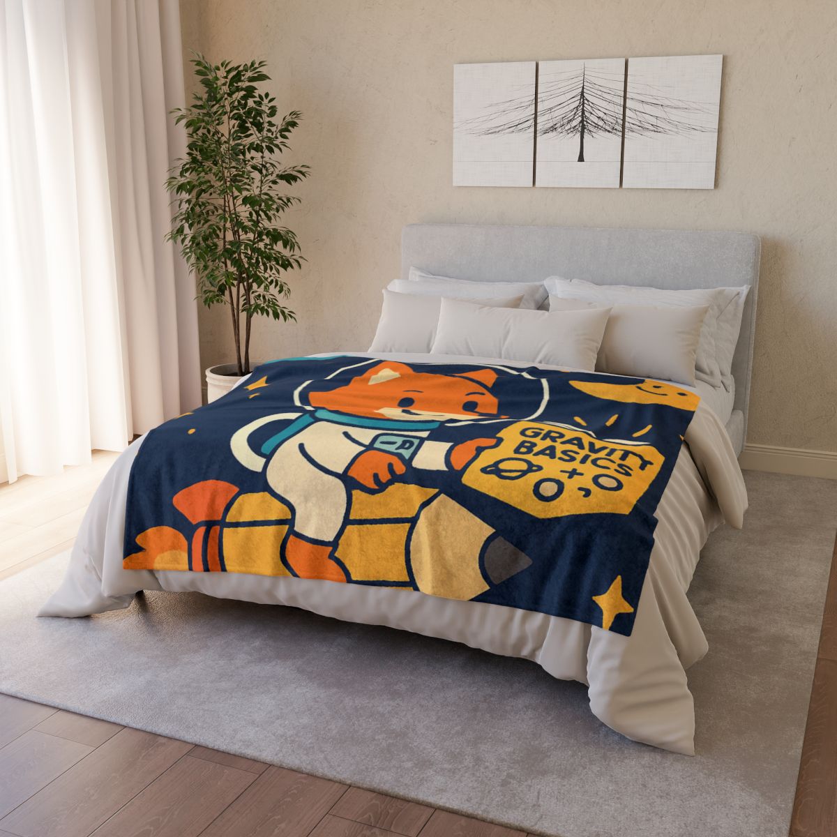 Comet Library Delivery Fox soft fleece blankets