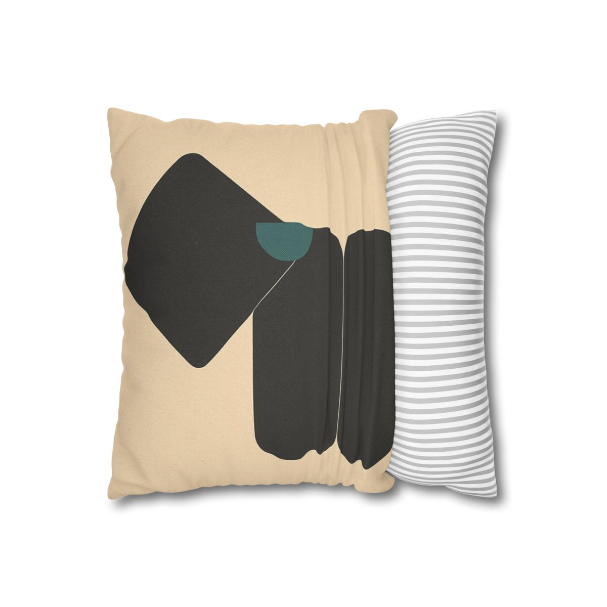 Quiet Triad With Crescent Accent designer print pillow cases