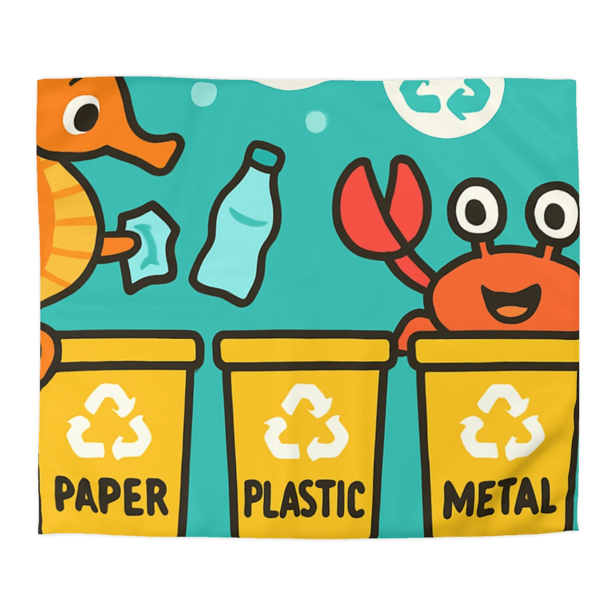 Coral City Recycling Seahorse Patrol custom duvets