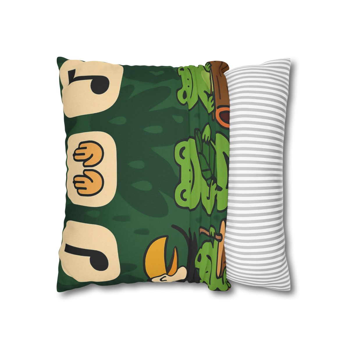 Jungle Rain Rhythm With The Frog Band comfortable bedding pillow covers