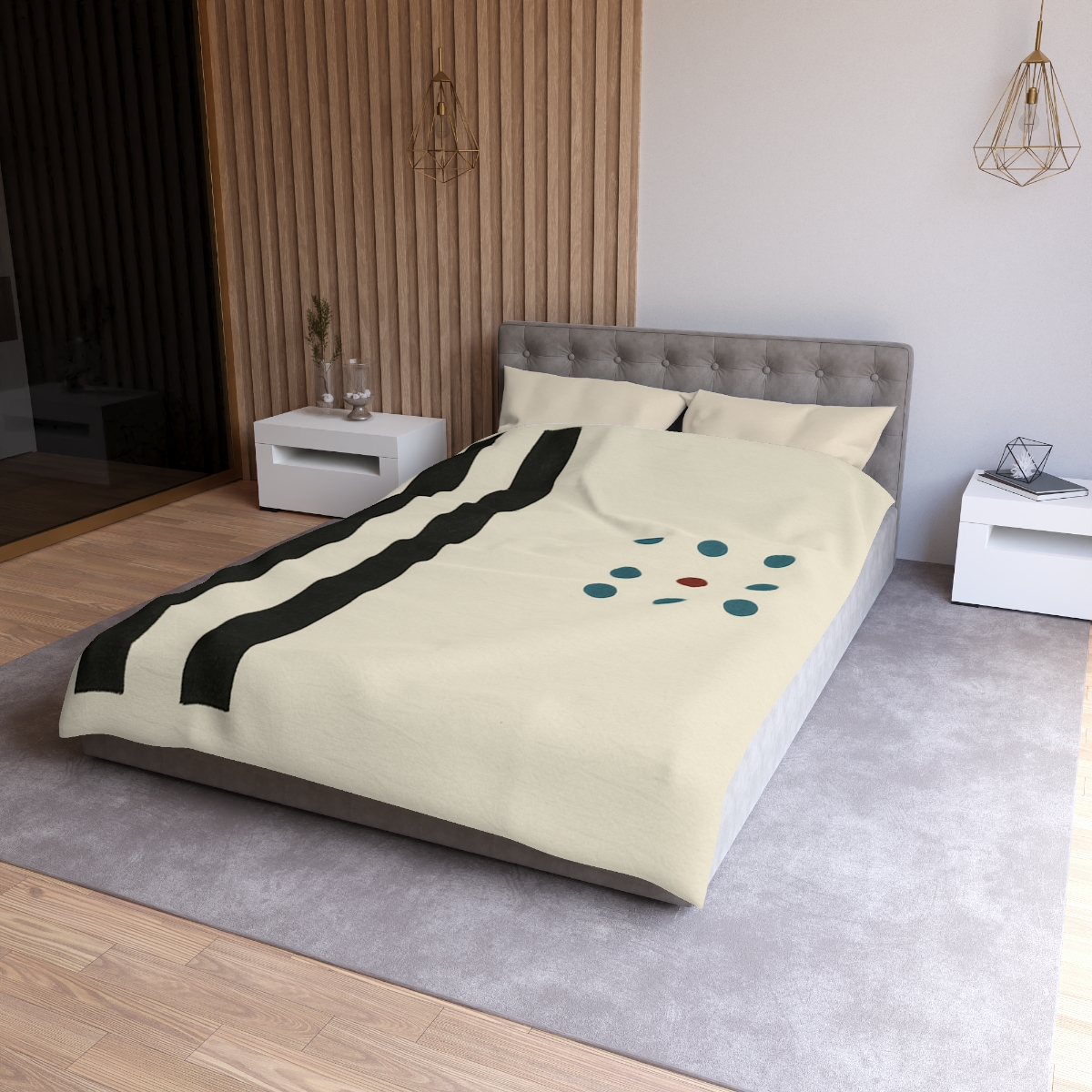 Staggered Duo And Tiny Grid personalized bedding duvets