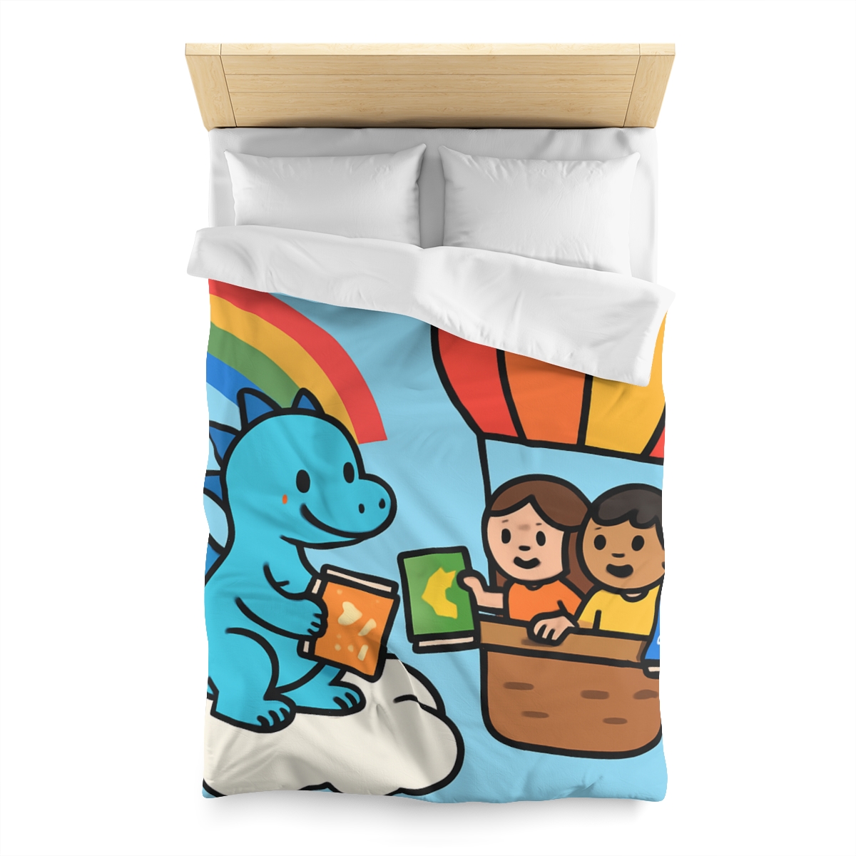 Cloud Library Run By A Gentle Dragon stylish duvet covers