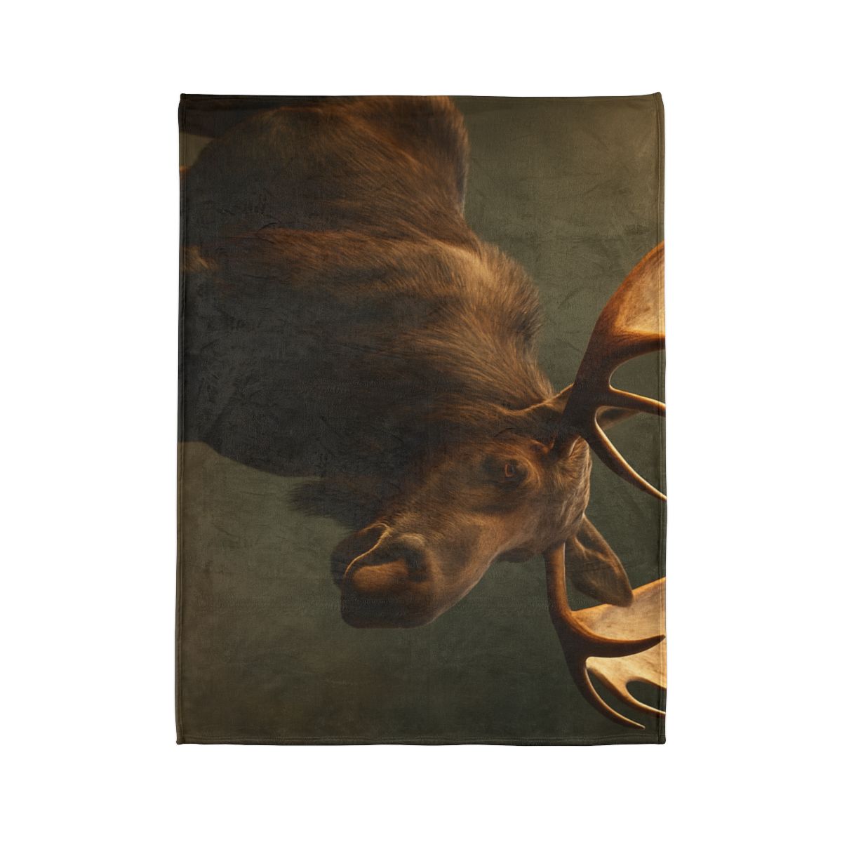 Starlit Crown Moose soft fleece blankets