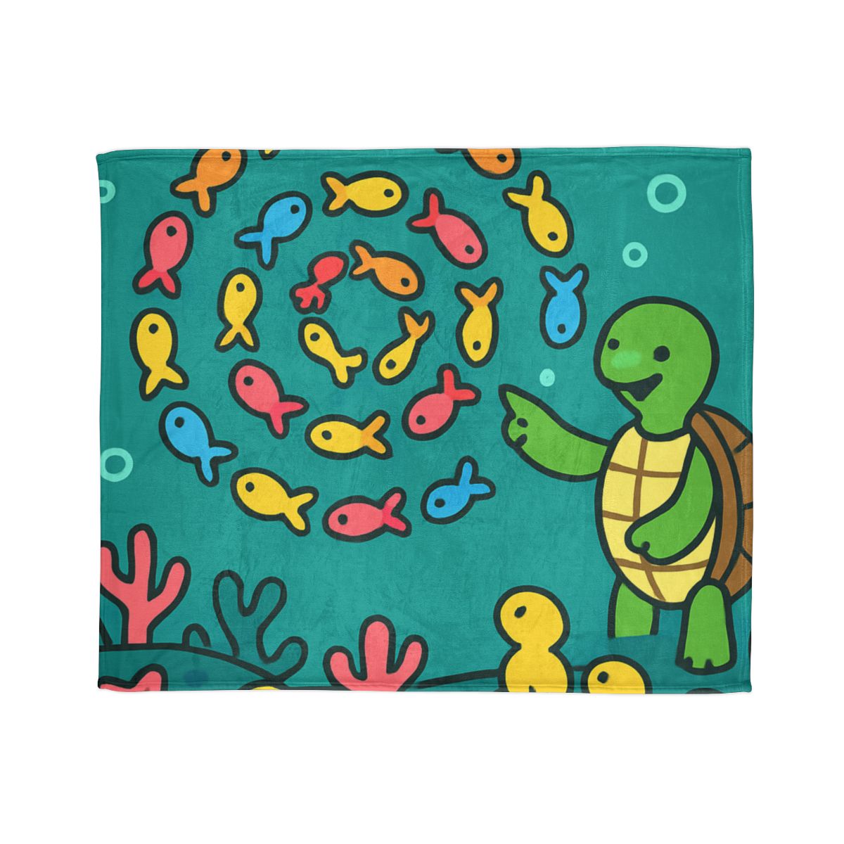 Galaxy Reef School Of Fish soft fleece blankets