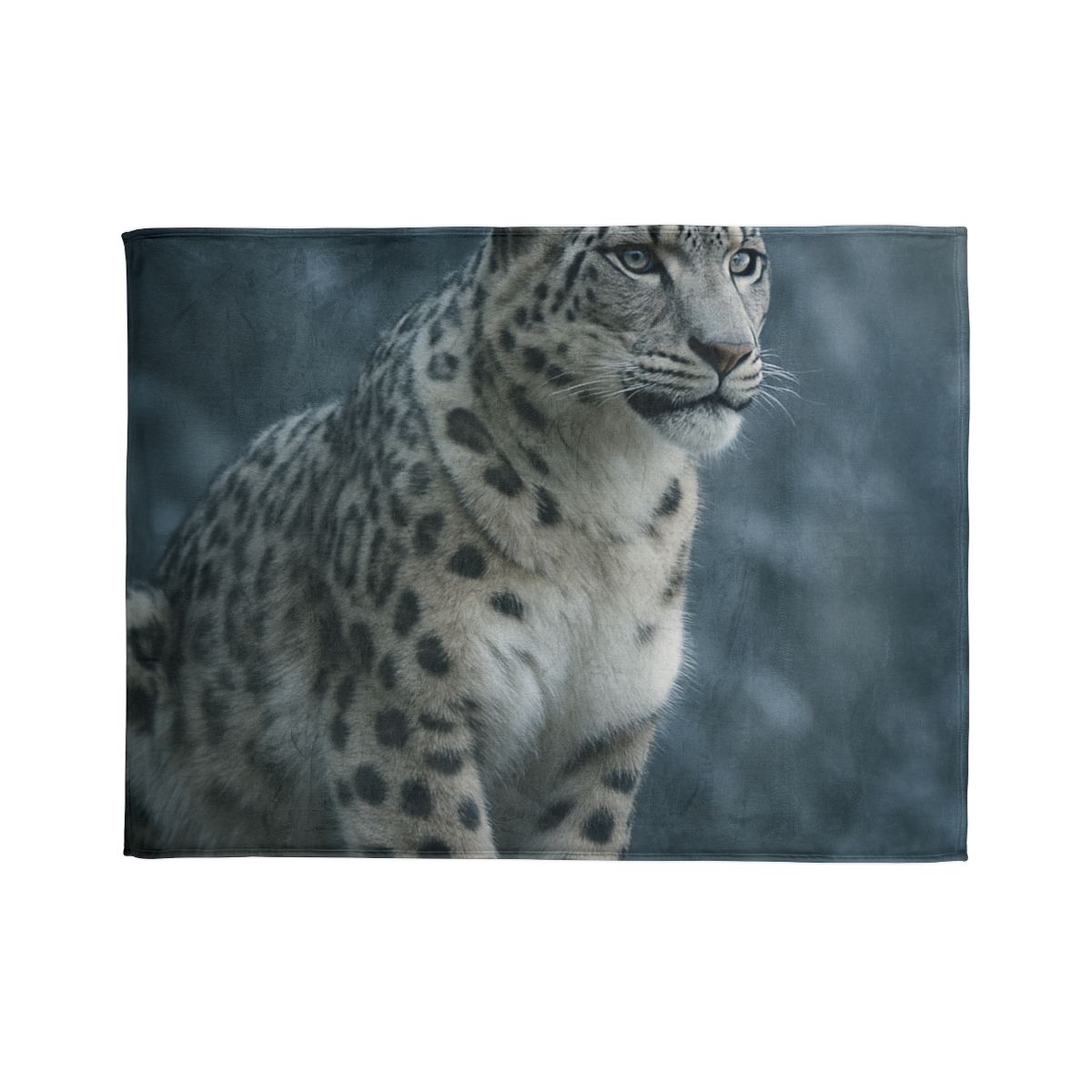 Crest Of Silence Snow Leopard designer printed blankets