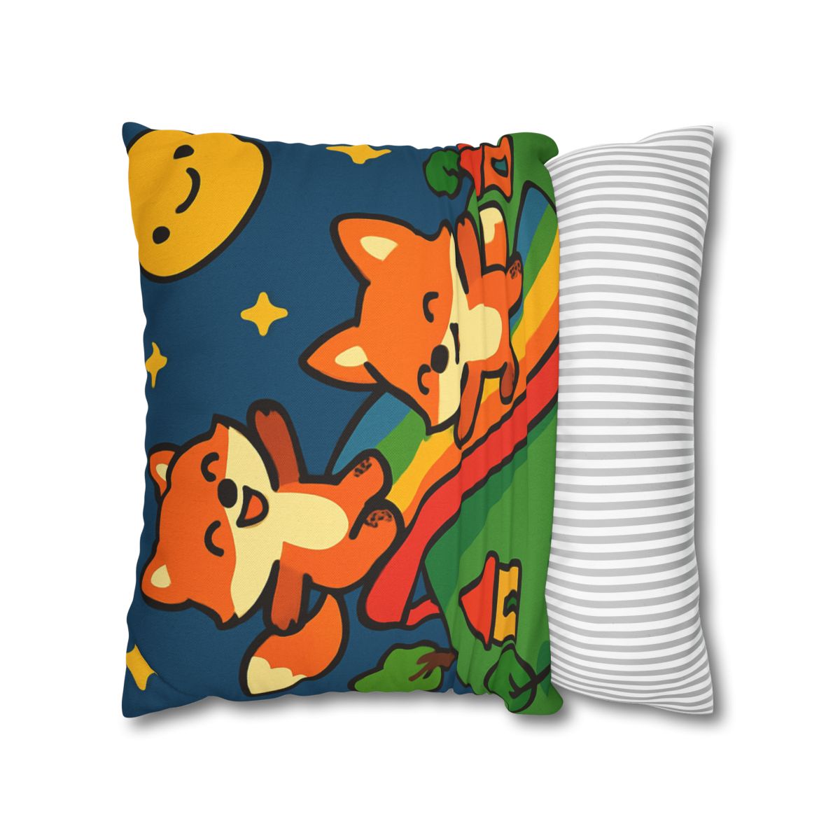 Planet Playground Of The Friendly Foxes trendy patterned pillow cases