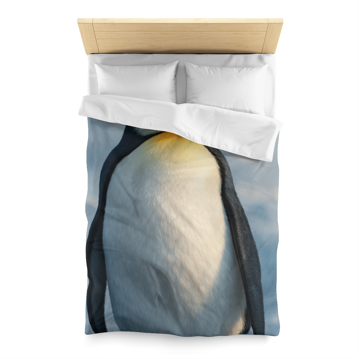Frost Halo Emperor Penguin personalized bedding duvets