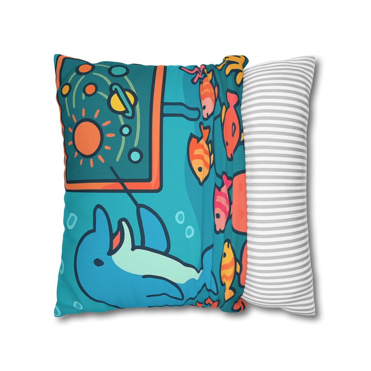 Cosmic Coral Reef Classroom personalized pillow covers