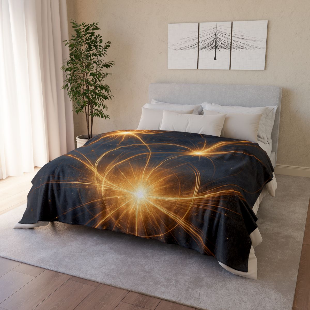 Photon Burst Constellation unique gift blankets