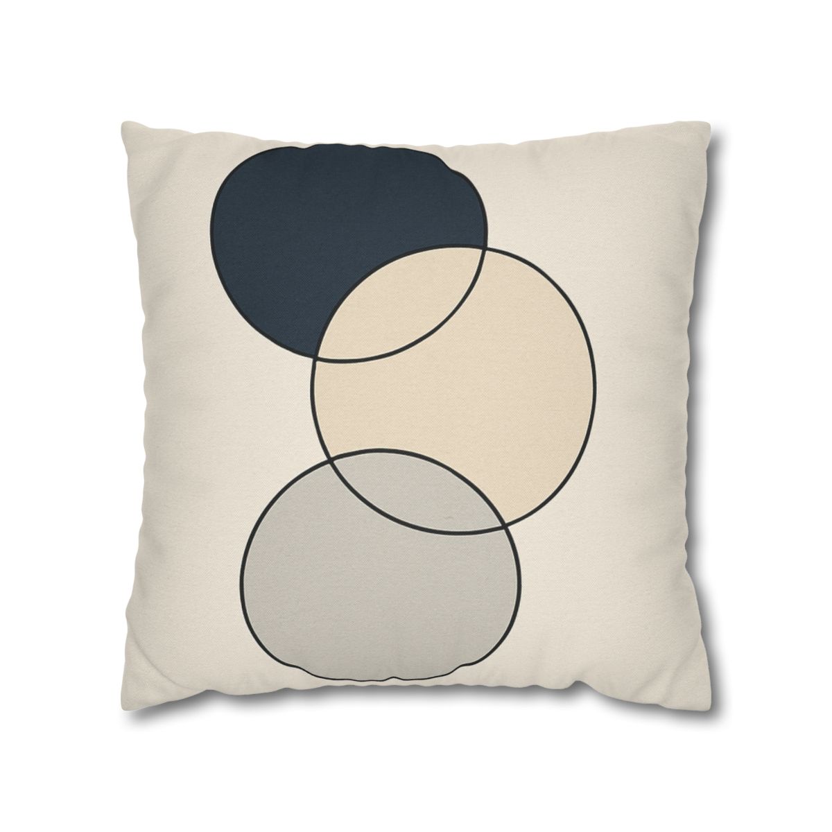Staggered Trio Of Circles trendy patterned pillow cases