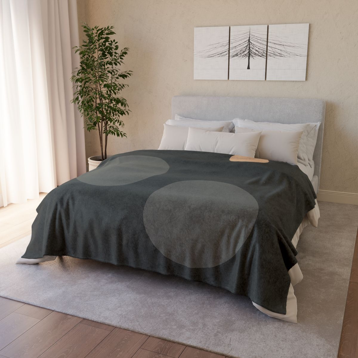 Three Quiet Tokens With Open Center trendy patterned blankets