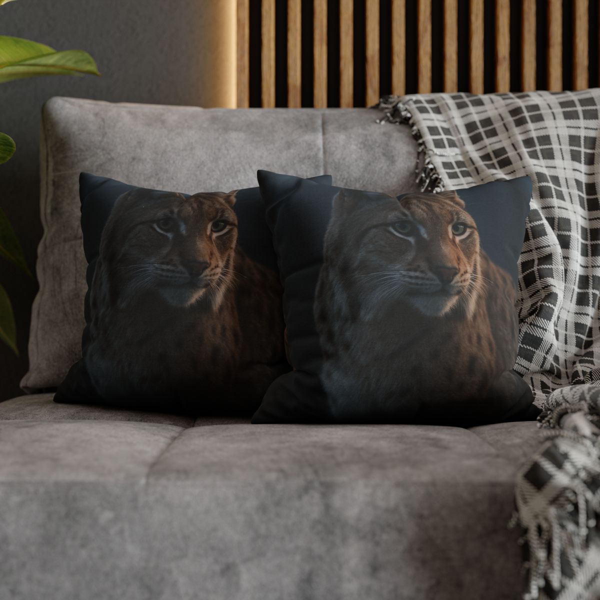 Twilight Prowler Lynx comfortable bedding pillow covers