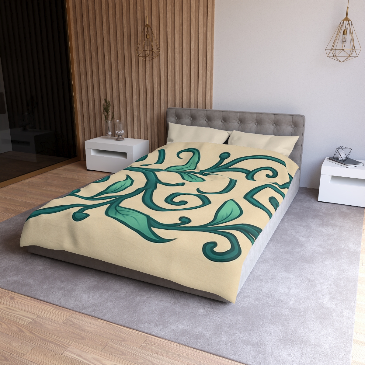 Curling Tendril Frieze personalized bedding duvets
