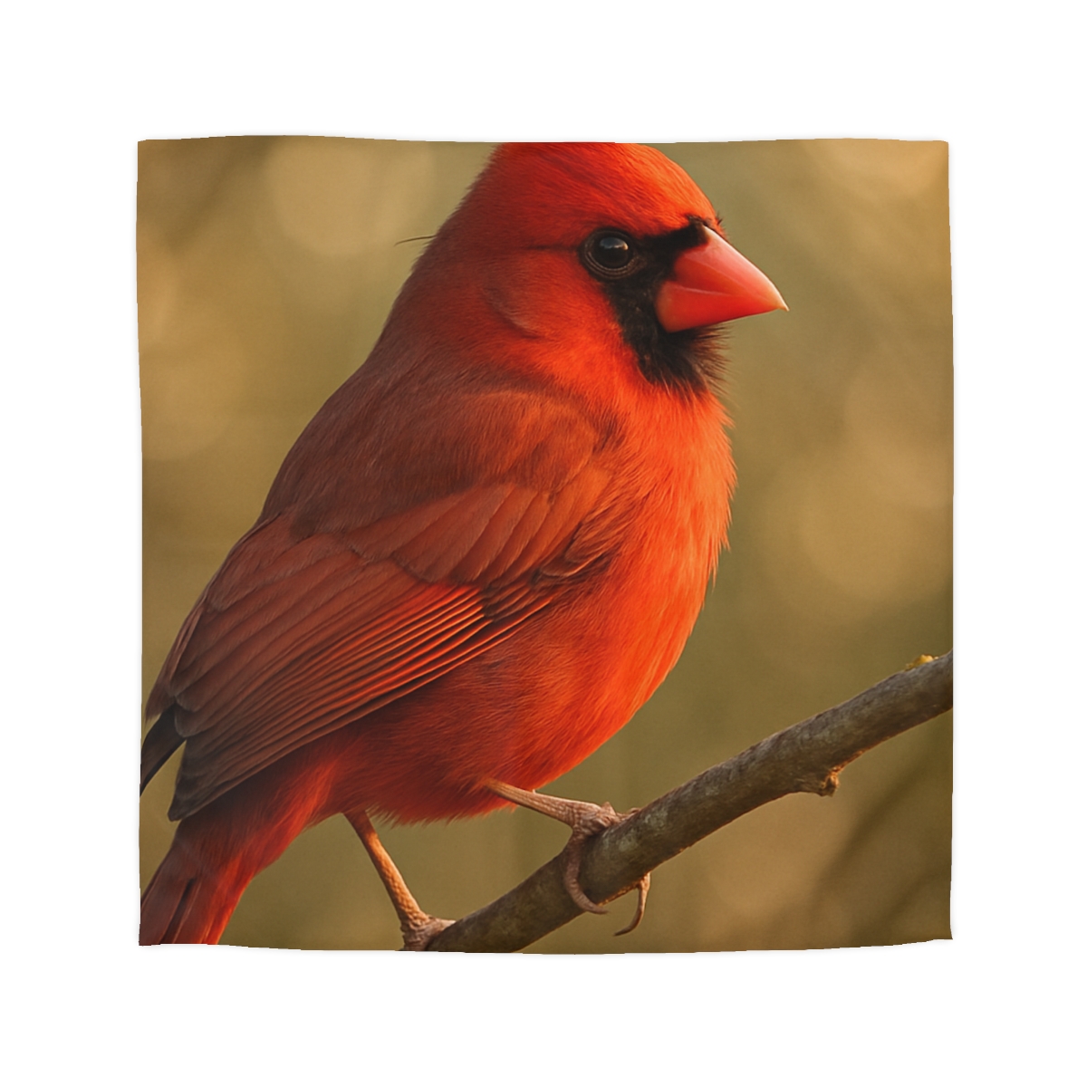 Crimson Pulse Northern Cardinal personalized bedding duvets