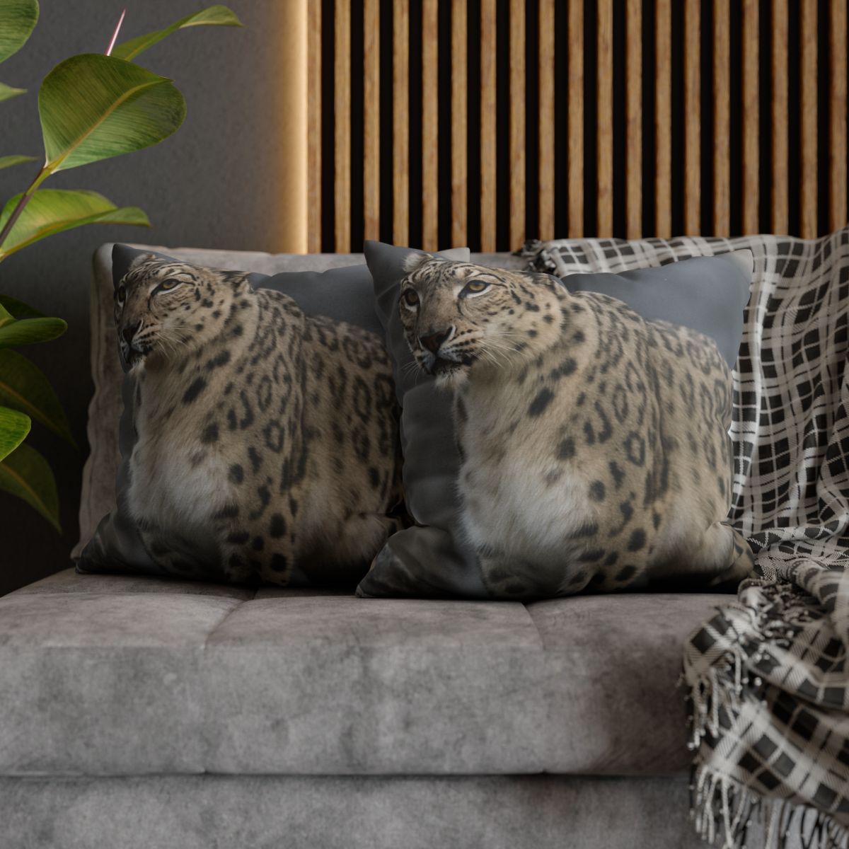 Snow Leopard Silent Summit trendy patterned pillow cases