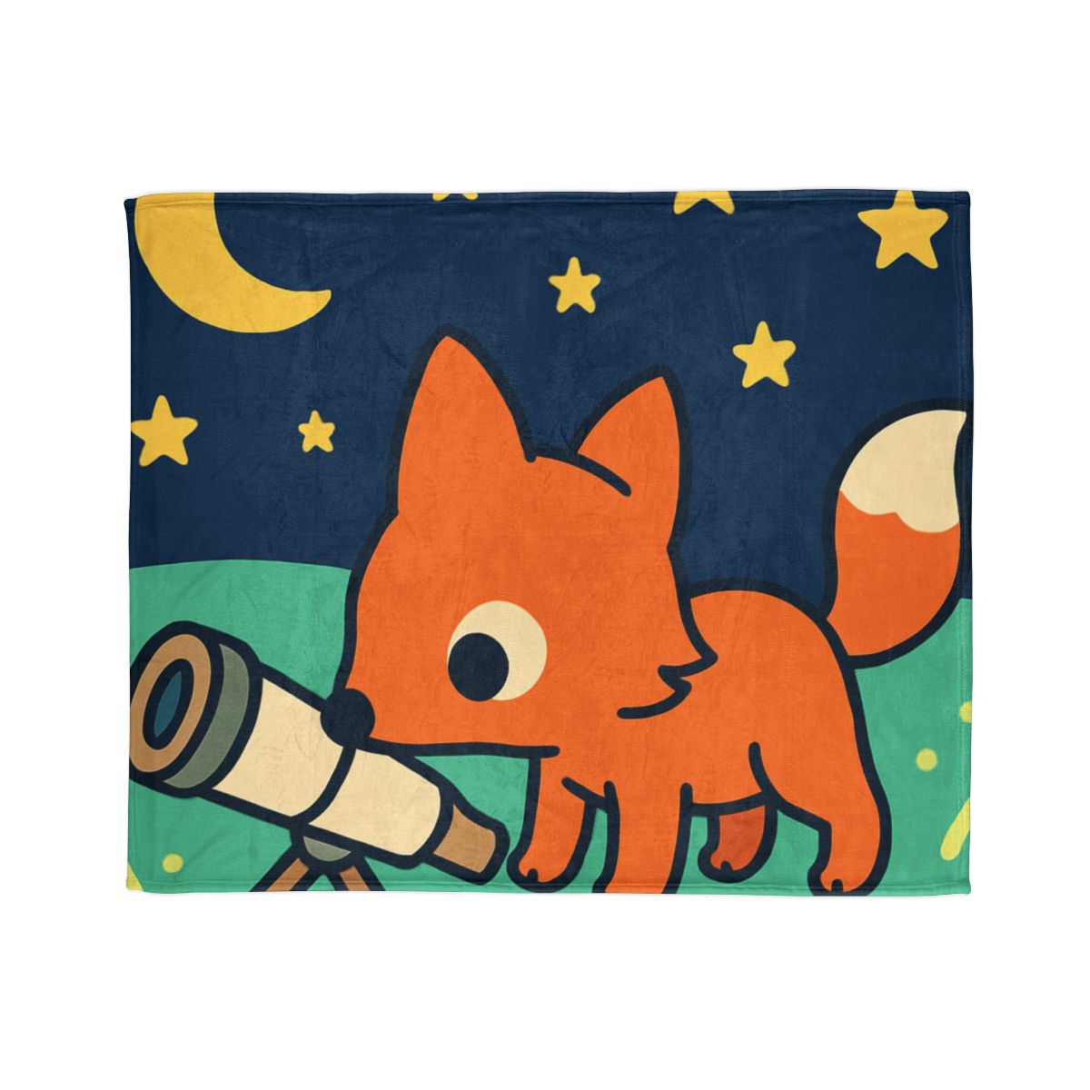 Starlight Safari Fox soft fleece blankets