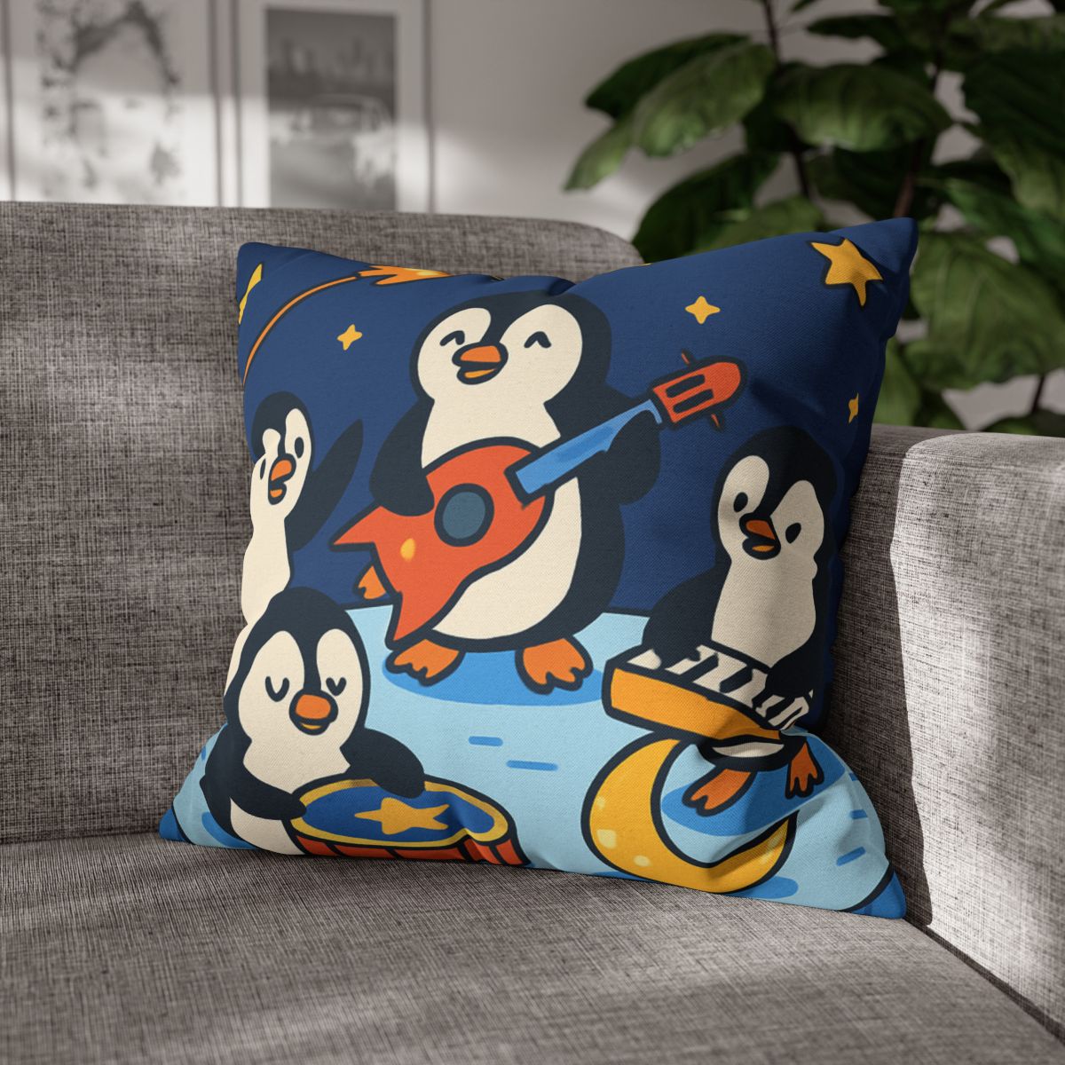 Starlight Symphony Penguin Band unique gift pillow cases