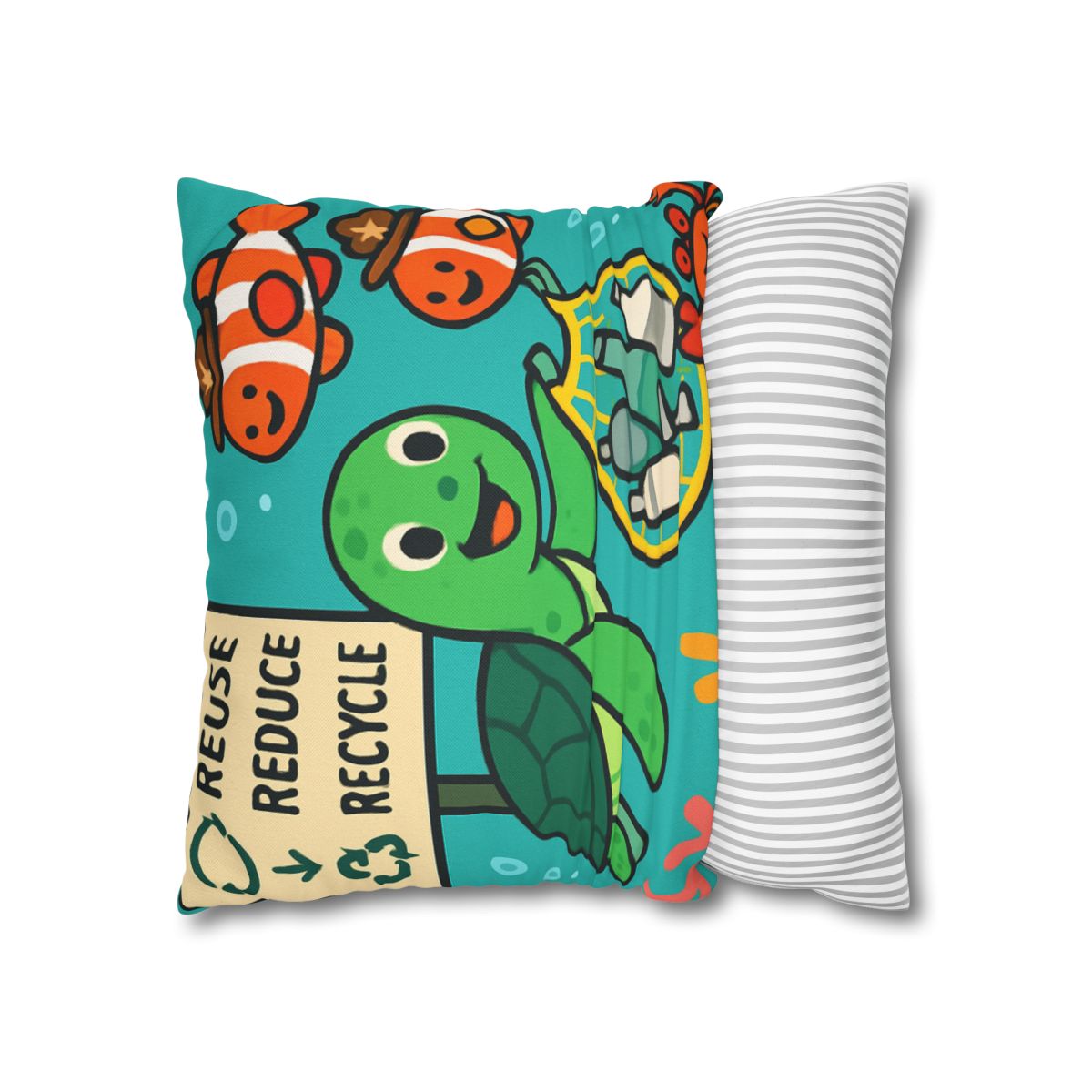 Coral Reef Recycling Rangers designer print pillow cases