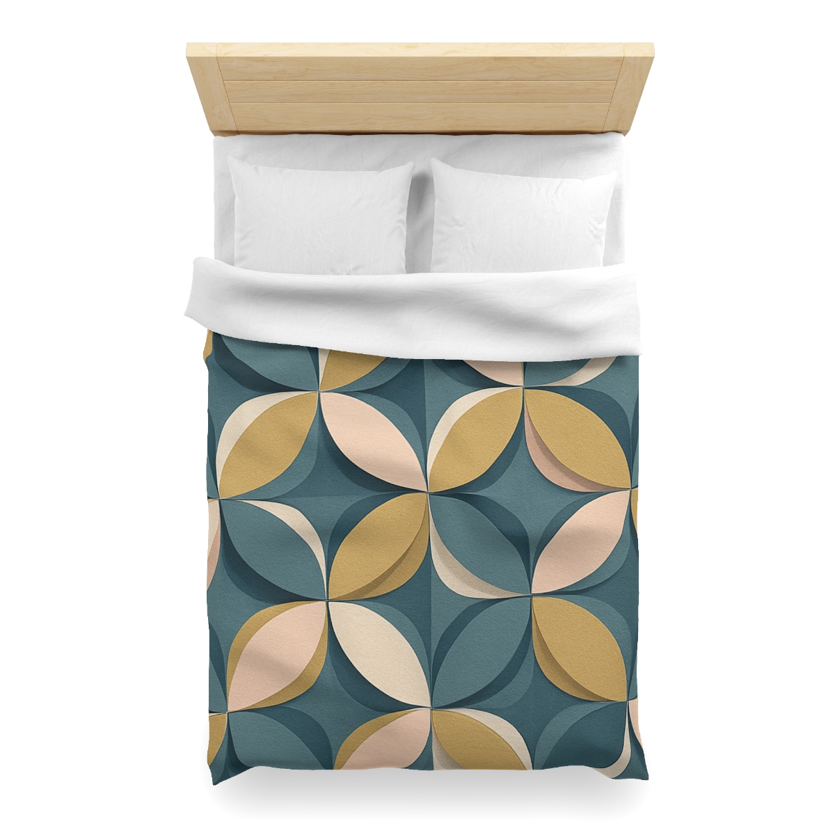 Petal Ripple Grid designer printed duvets