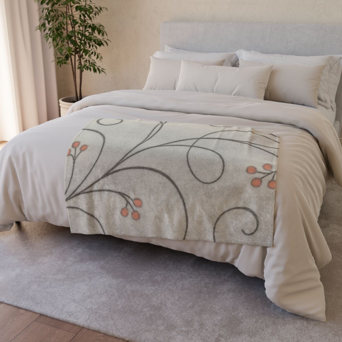 Tendril Lace Panorama unique gift blankets