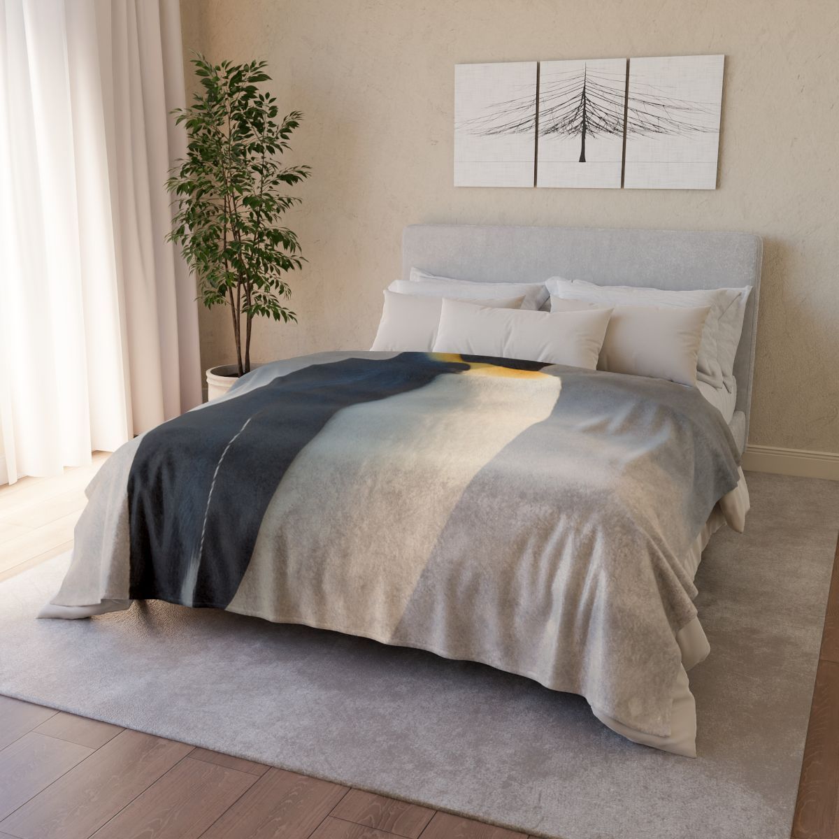 Aurora Drift Emperor Penguin unique gift blanketscustom blankets