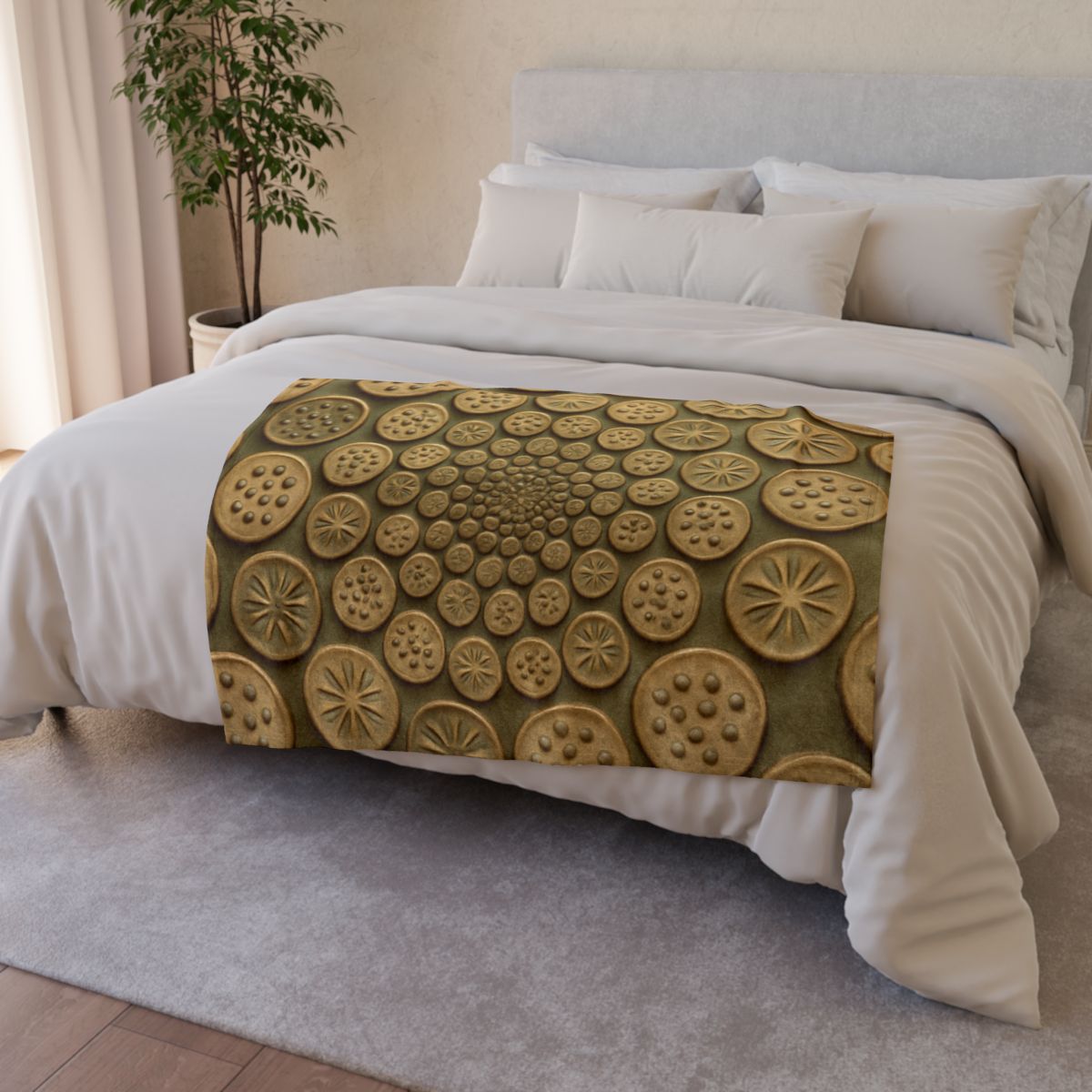 Seed Pod Micro Spiral Array warm winter blankets
