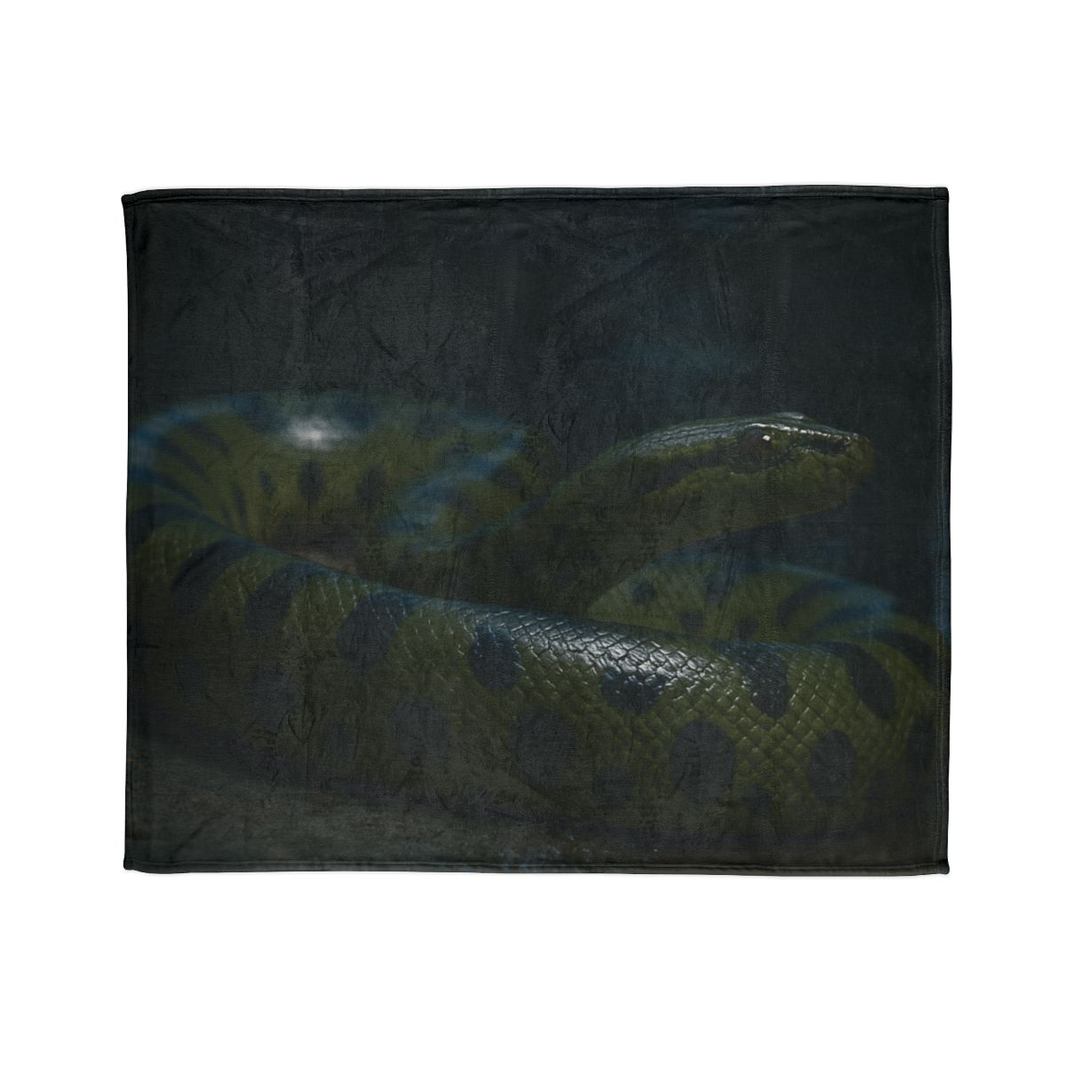 Moonlit Coil Green Anaconda trendy patterned blankets