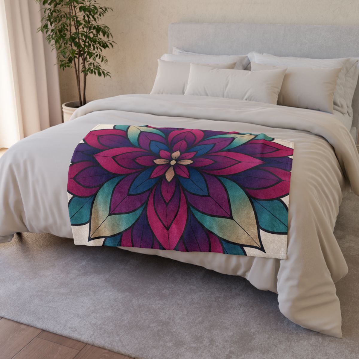 Petal Prism Overlap trendy patterned blankets