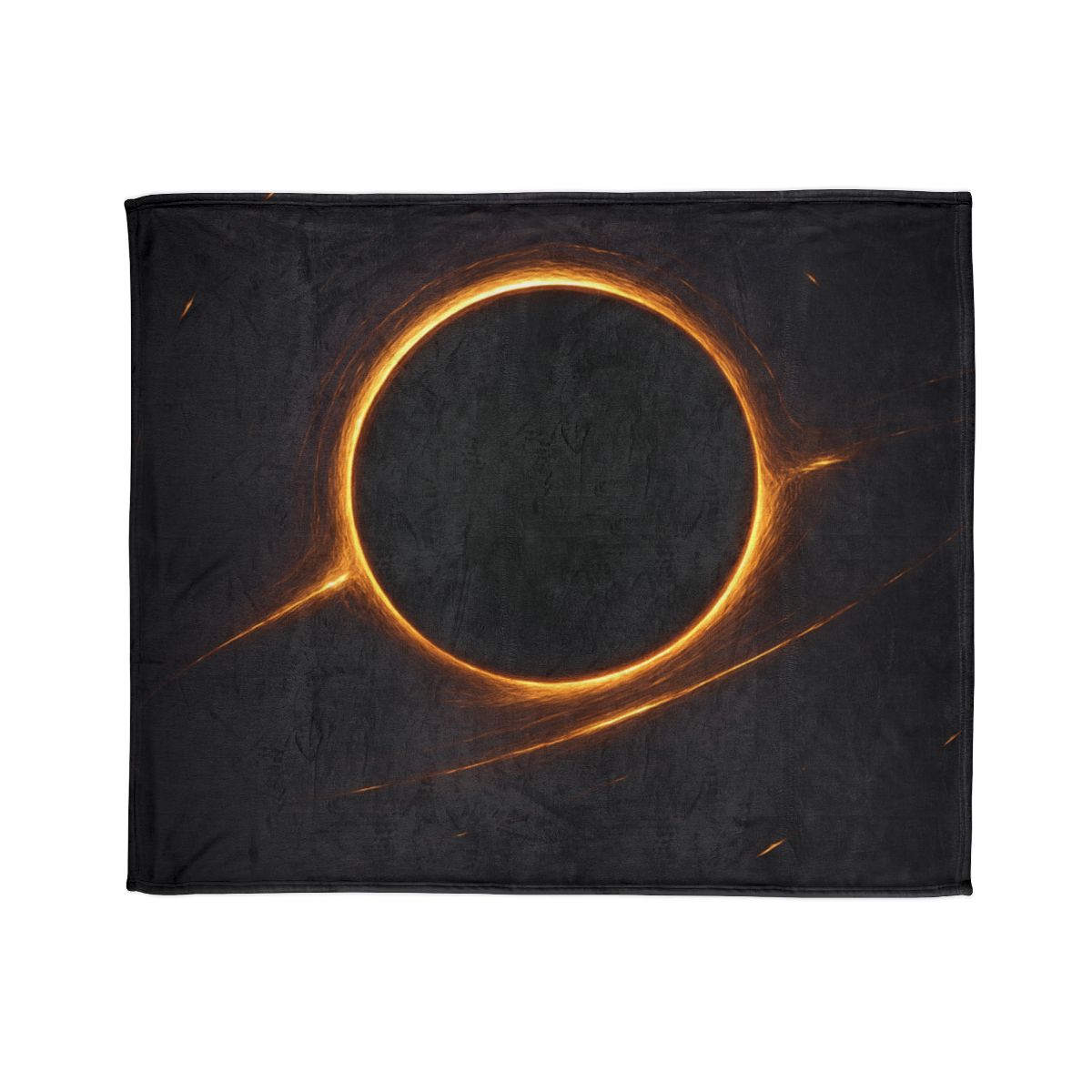 Black Hole Silhouette personalized cozy blankets