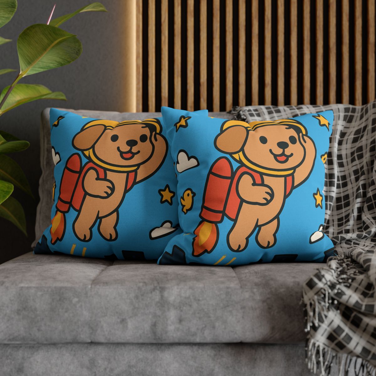 Rocket Puppy Patrol comfortable bedding pillow covers
