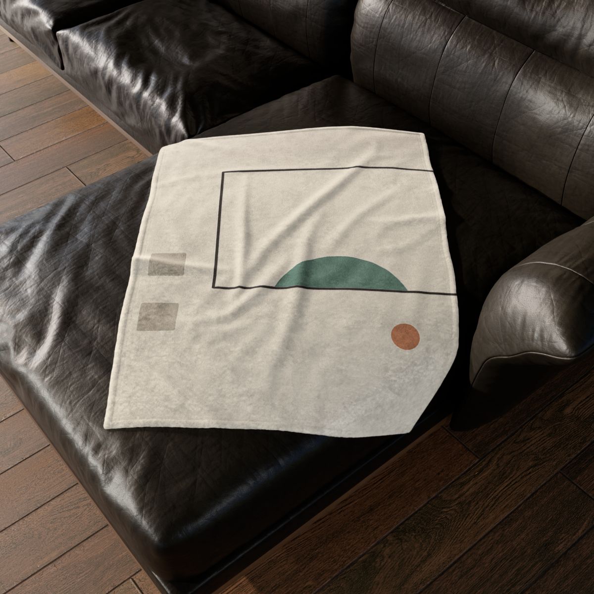 Offset Frame And Crescent Pause designer printed blankets