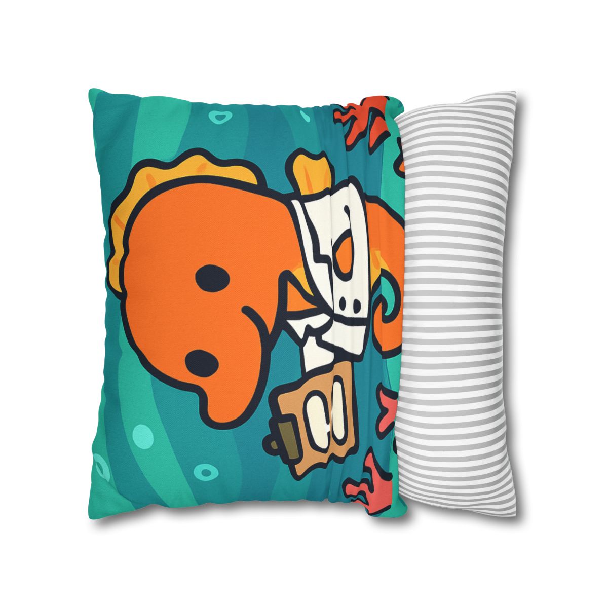 Aurora Reef Seahorse Scientist designer print pillow cases