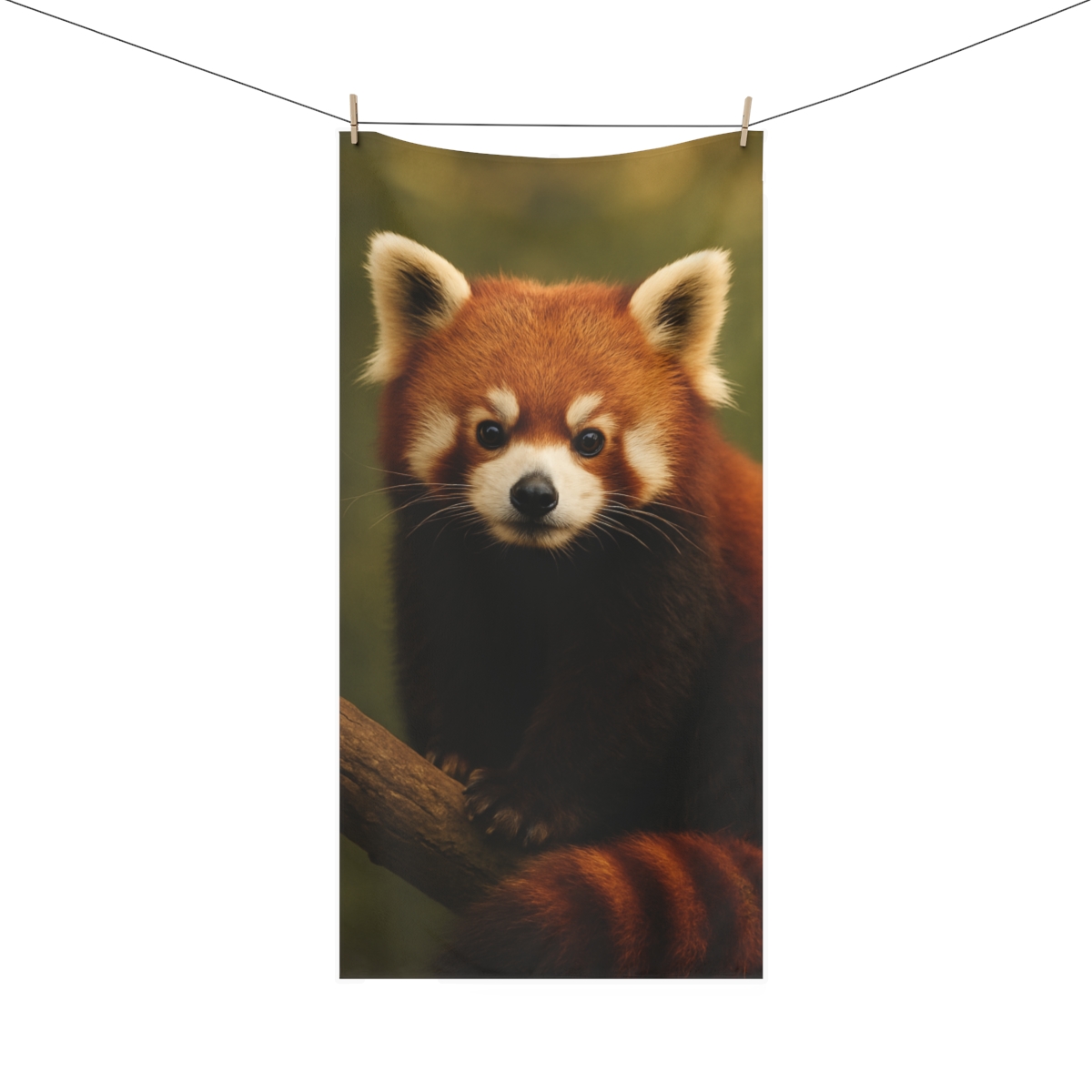 Scarlet Whisper Red Panda trendy hand towels