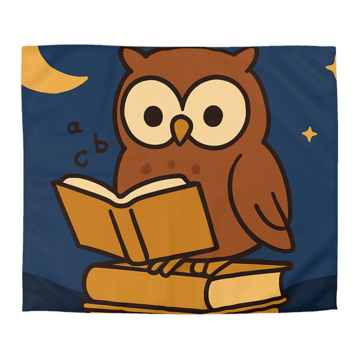 Moonlight Owl Library designer printed duvets